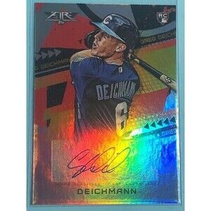 Chicago Cubs, Greg Deichmann 2022 Topps Fire Autographed RC Rookie Card #FA-GD